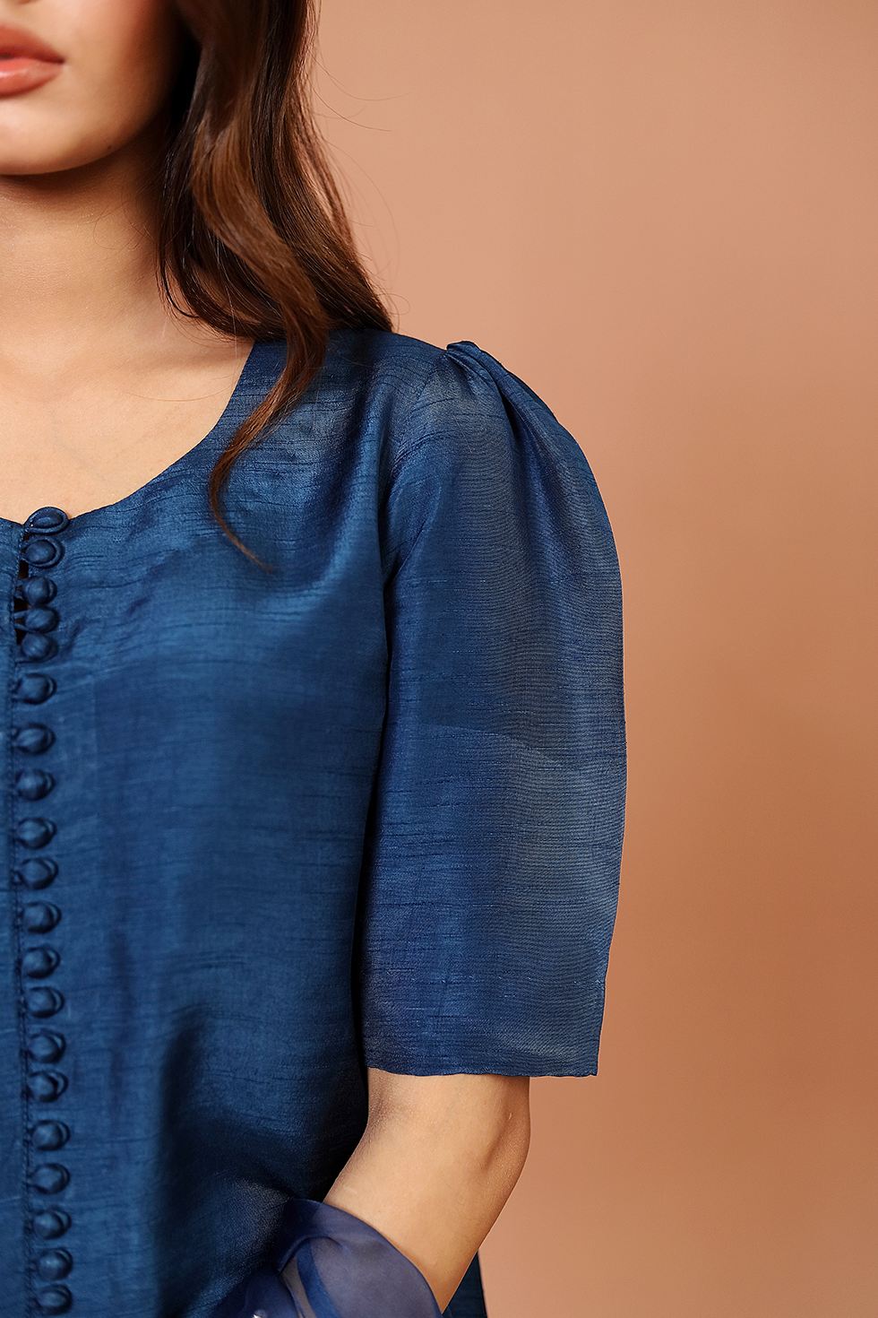 Navy Blue Farshi