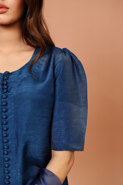 Navy Blue Farshi